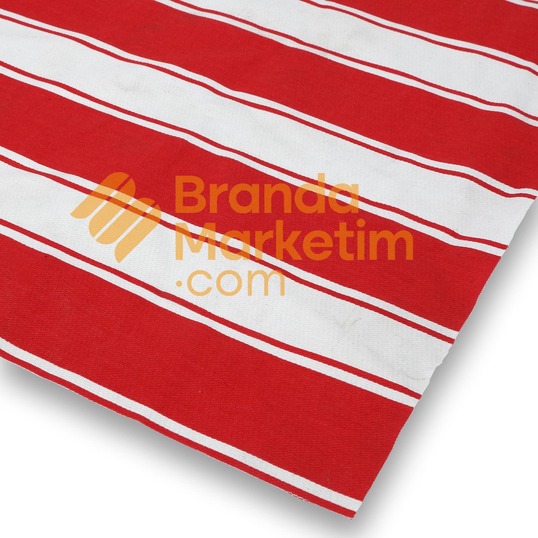 Cotton Balcony Tarpaulin/Red-White Striped