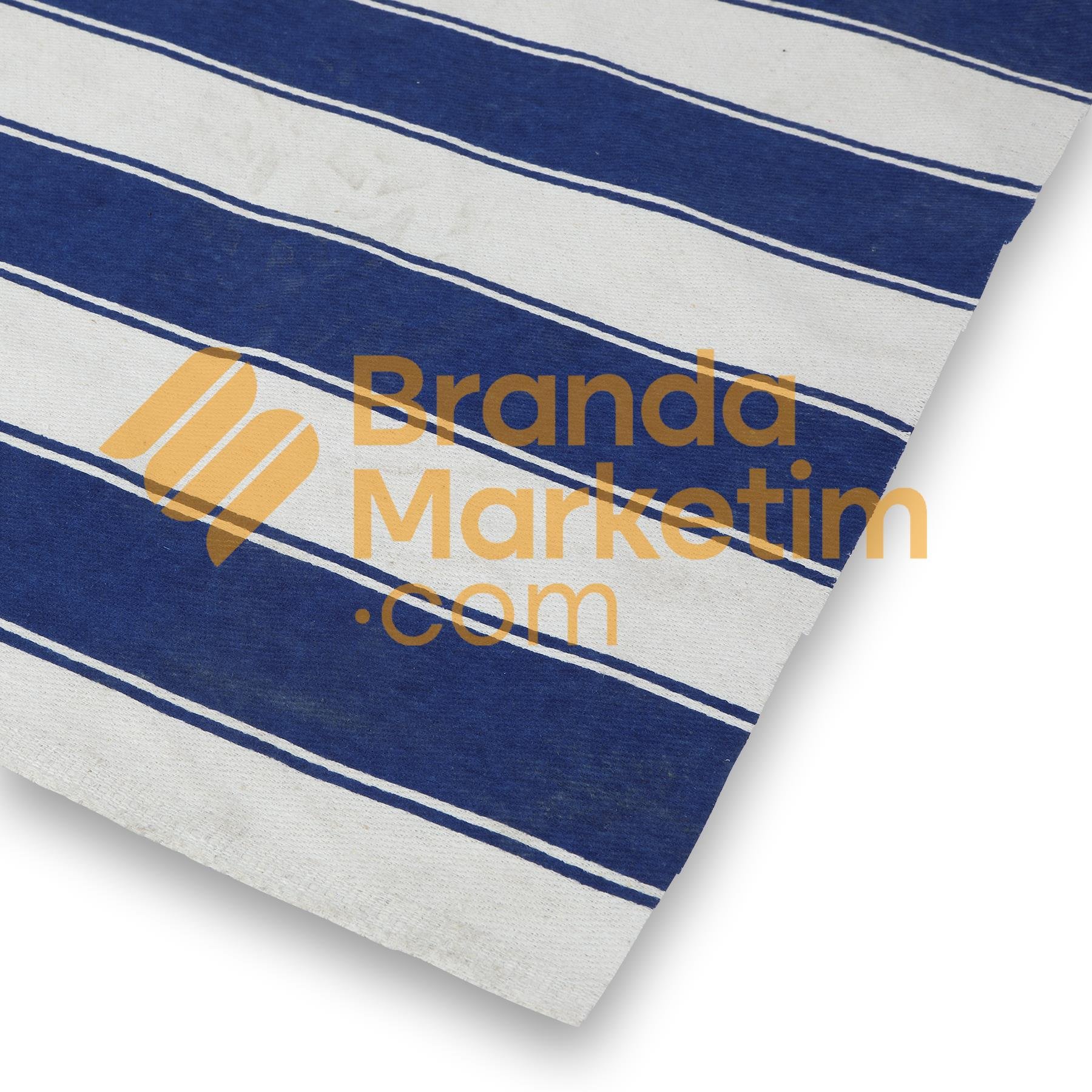 Cotton Balcony Tarpaulin/Blue-White Striped