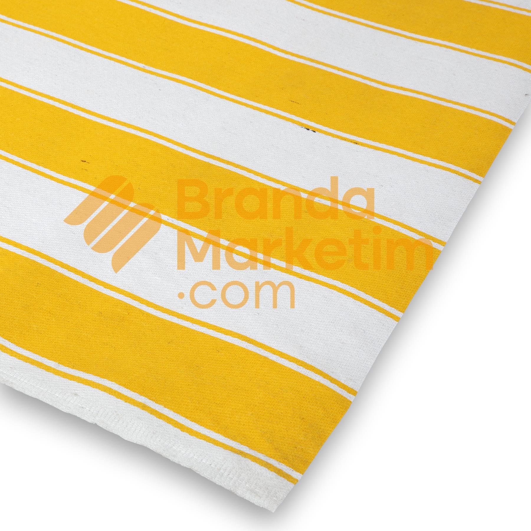 Cotton Balcony Tarpaulin/Yellow-White Striped
