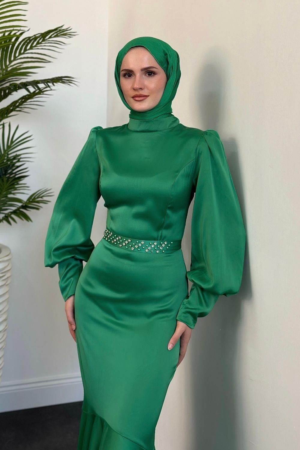 Allegra Kemeri Taşlı Balık Abiye Benetton