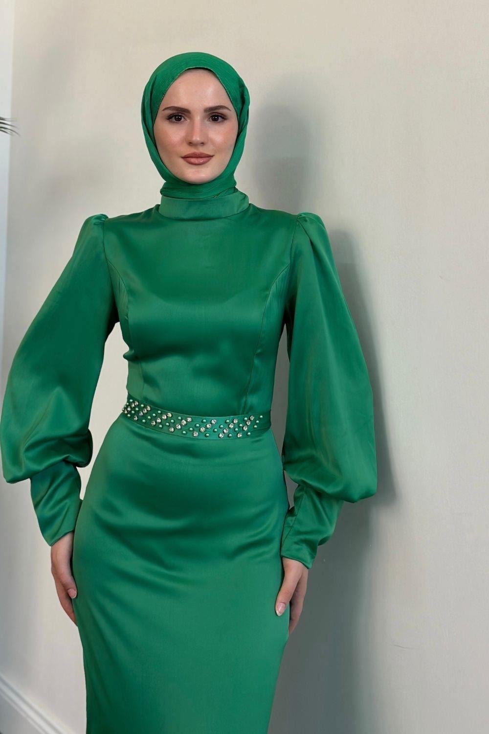 Allegra Kemeri Taşlı Balık Abiye Benetton