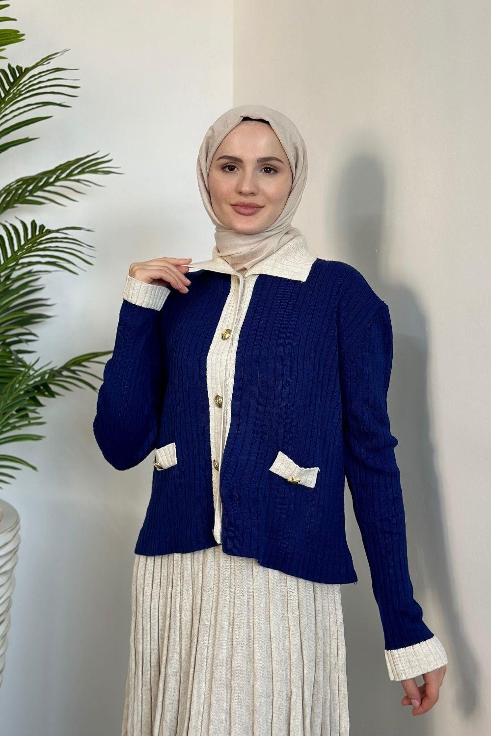 Ambra Triko Etek Takım Lacivert