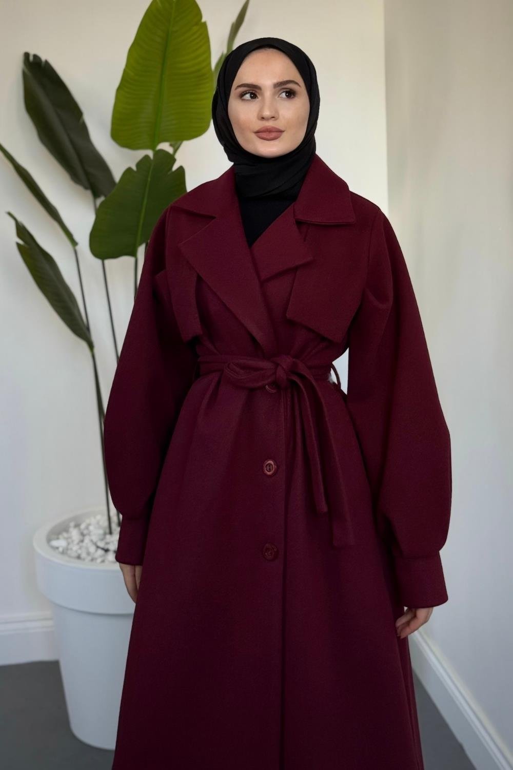Areson Cepkenli  Astarlı Kaban Bordo