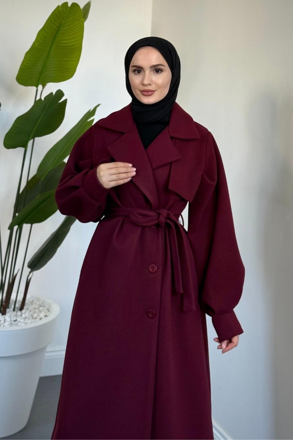 Areson Cepkenli  Astarlı Kaban Bordo