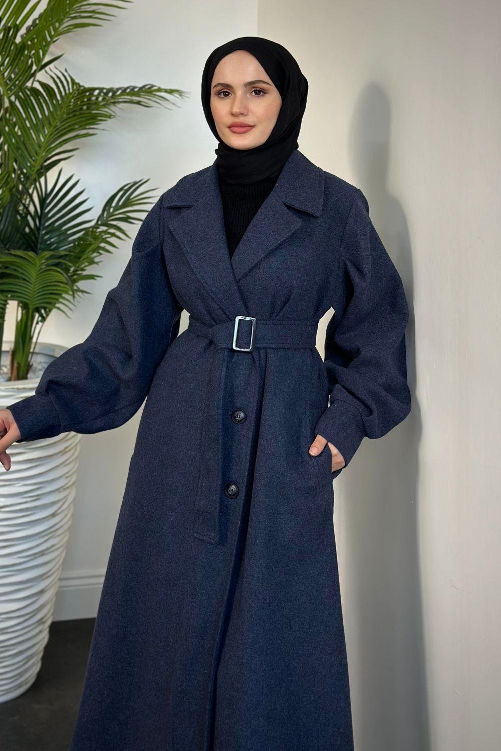 Catherina Kaşe Kaban Lacivert