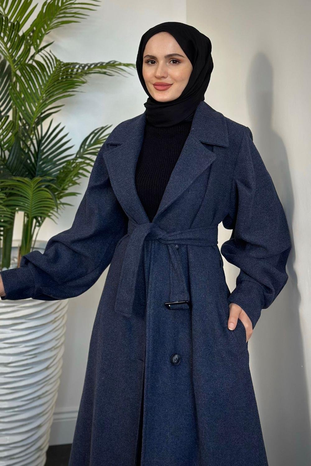 Catherina Kaşe Kaban Lacivert