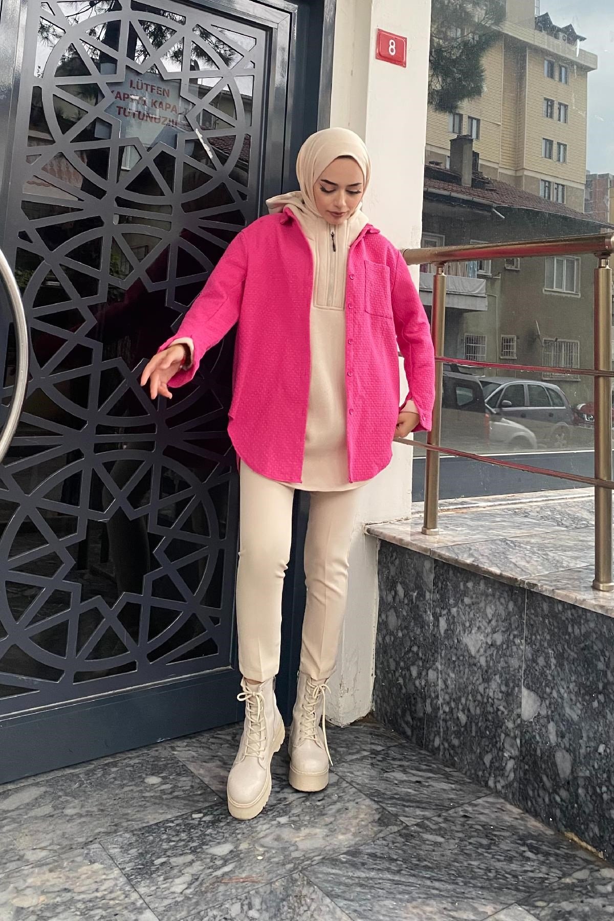 Cepli Gömlek Pembe
