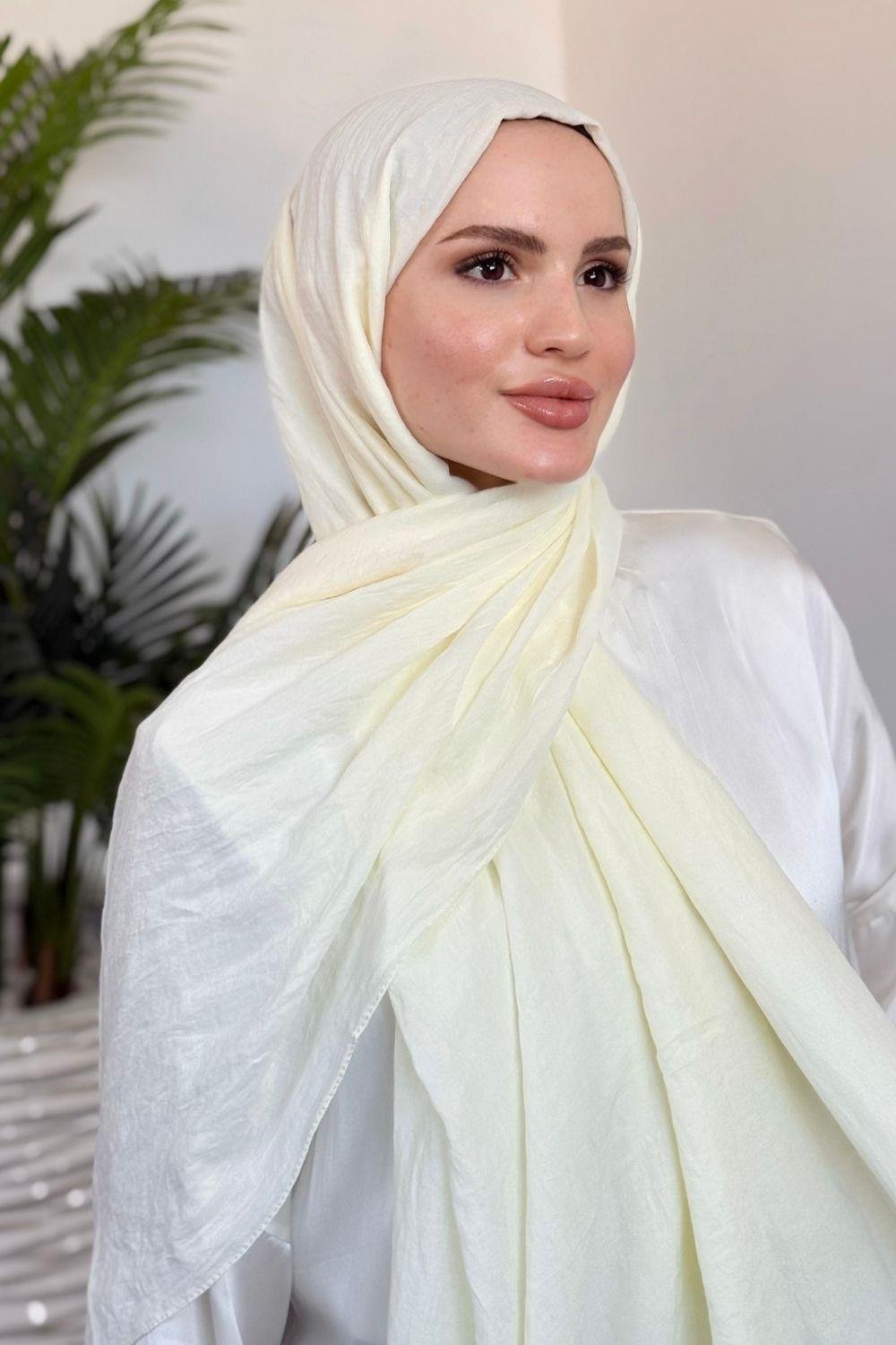 Comfort Pamuk Vual Şal Butter Yellow