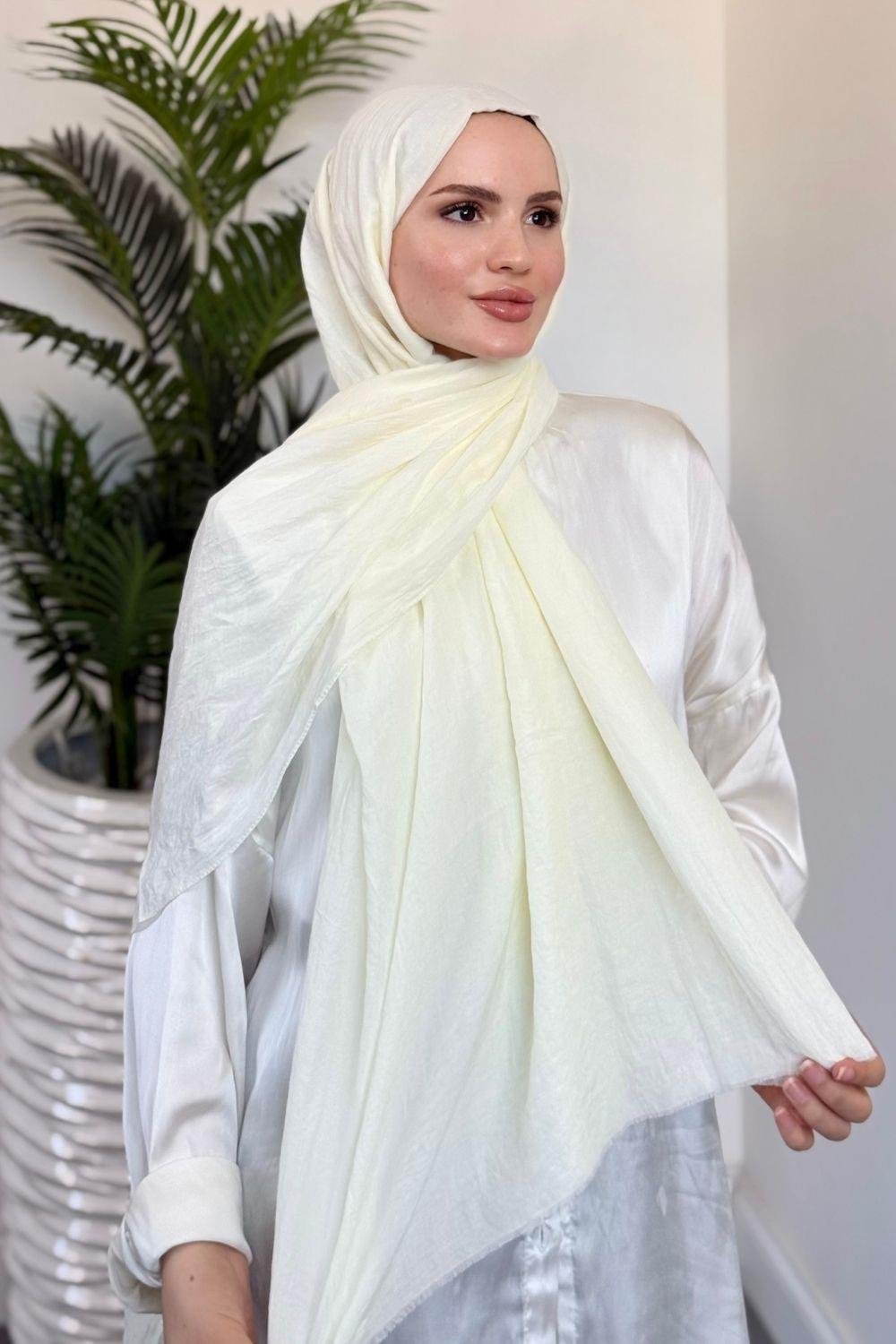 Comfort Pamuk Vual Şal Butter Yellow