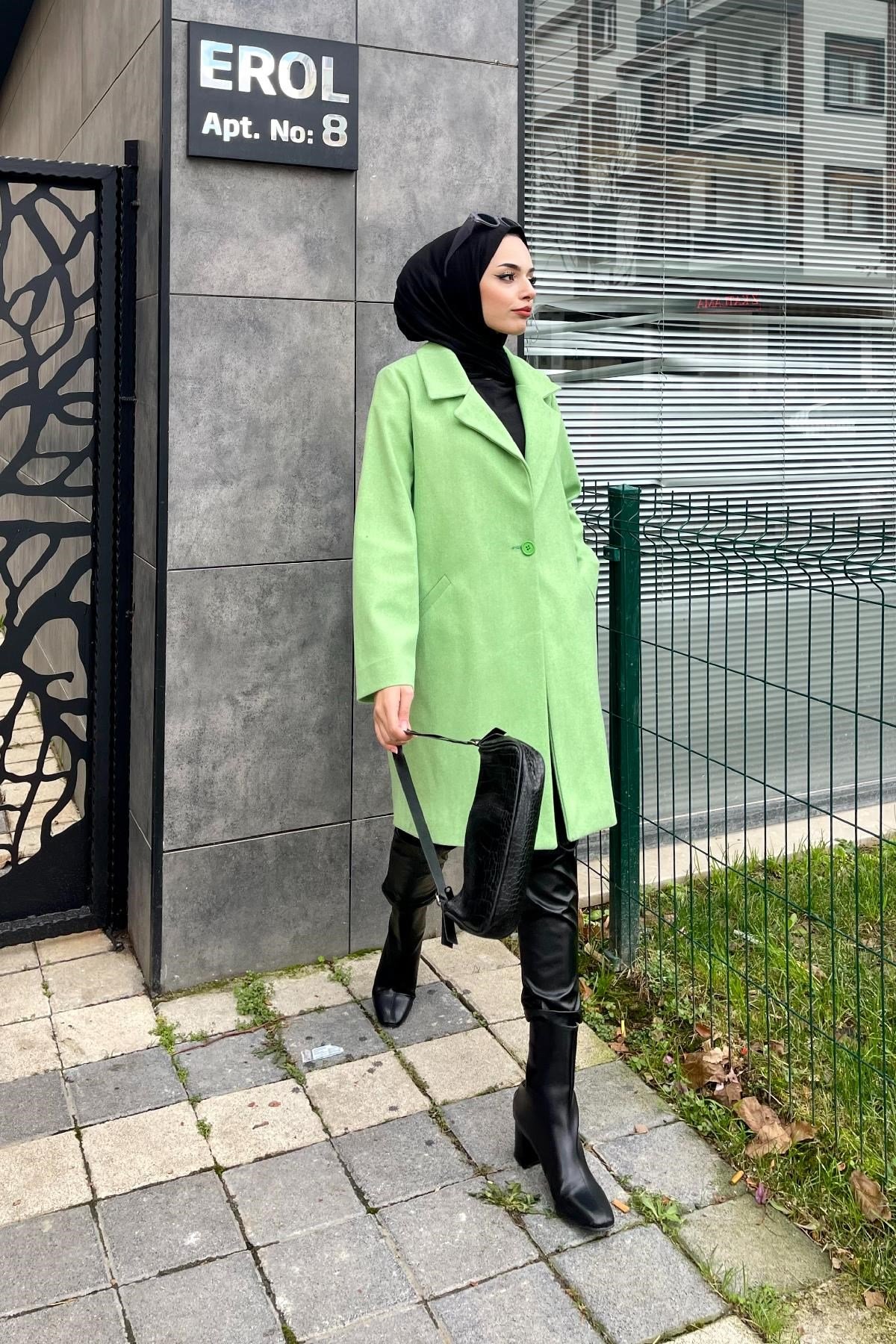 Filetolu Kısa Kaban Yeşil