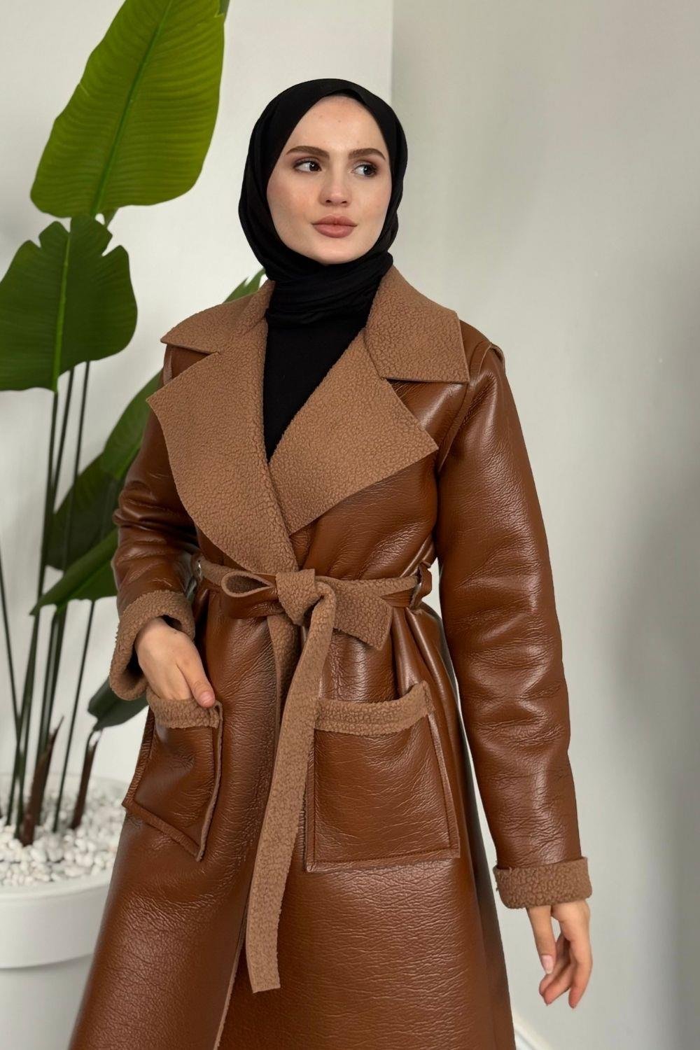 Ribana İçi Kürklü Suni Deri Kaban Taba