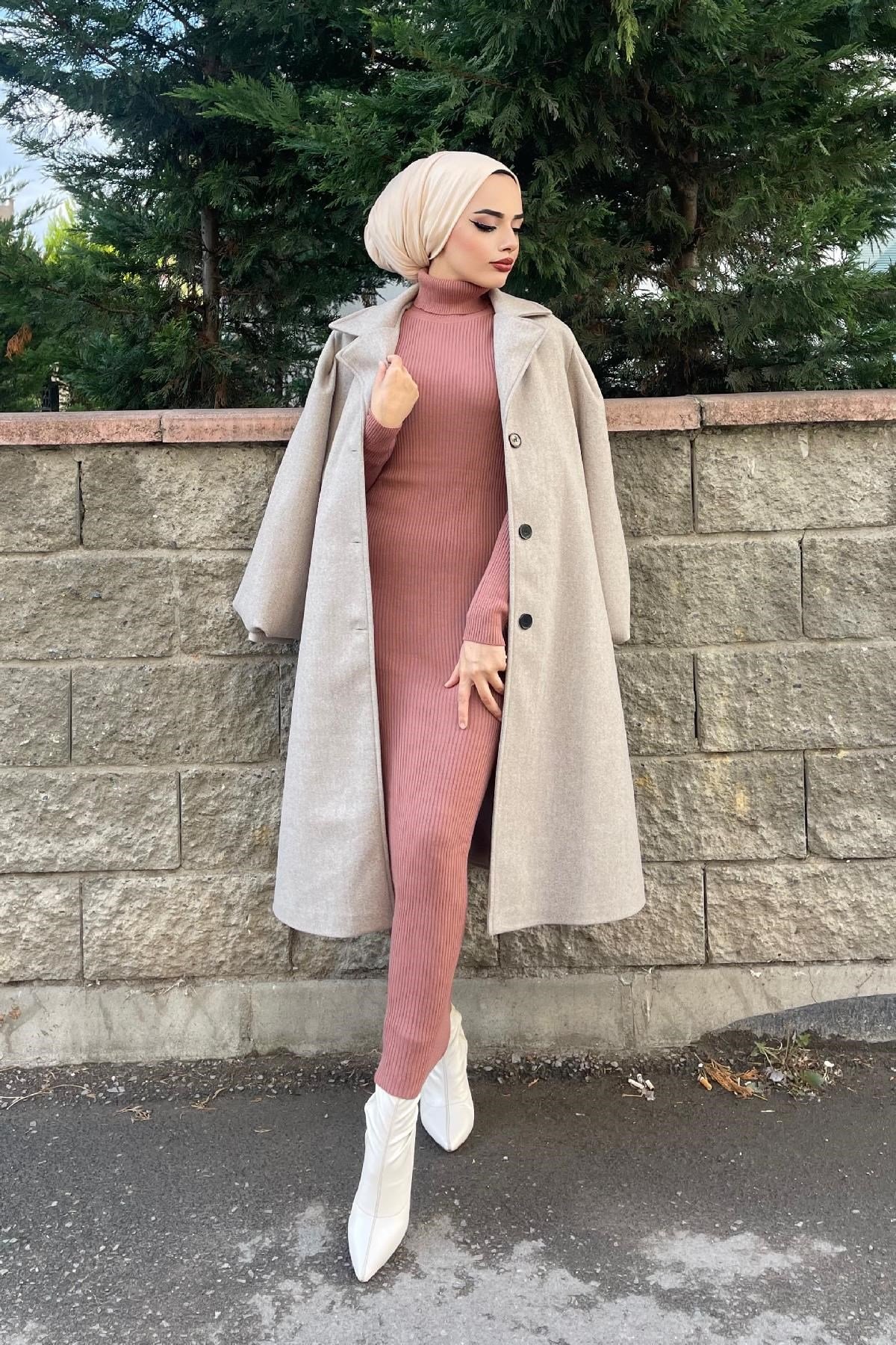 Triko Elbise Gül