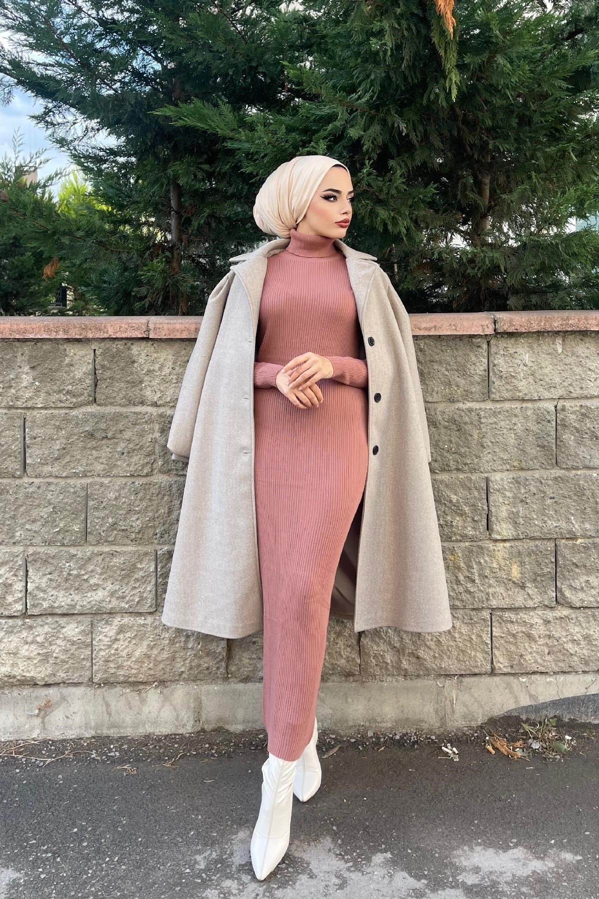 Triko Elbise Gül