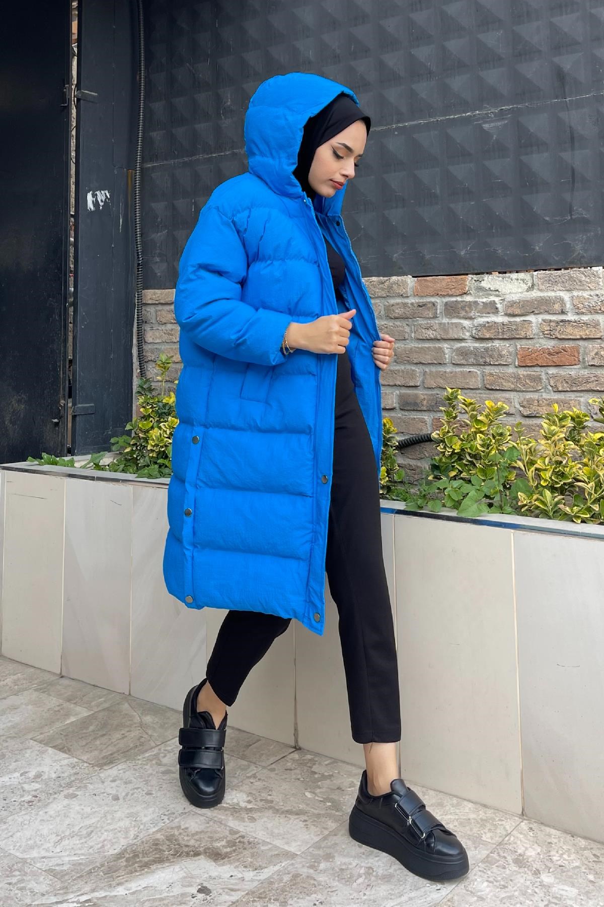 Yanı Çıtçıtlı Mont Saks