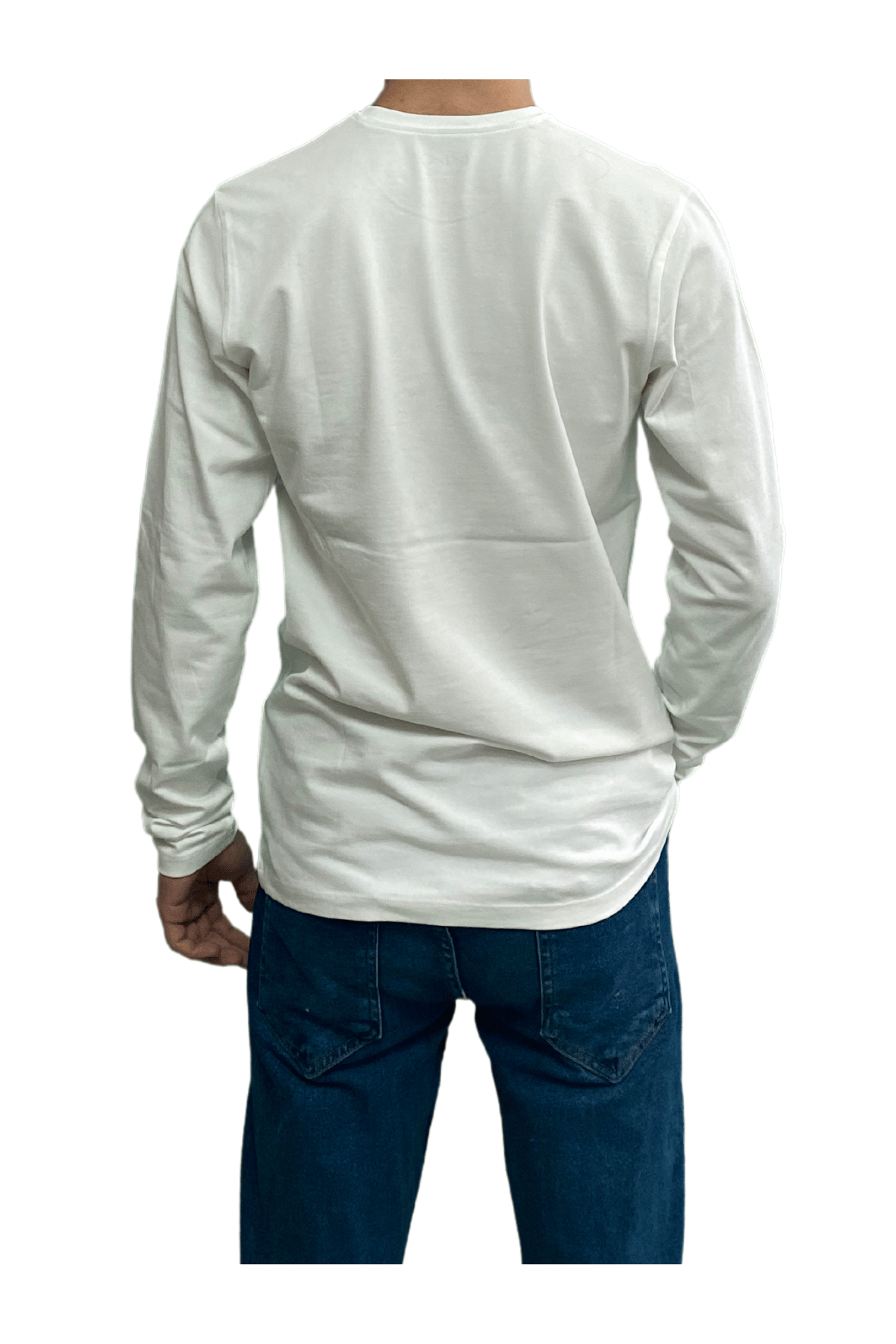  Standart Uzun Kollu Likralı  Krem  Unisex T-Shirt