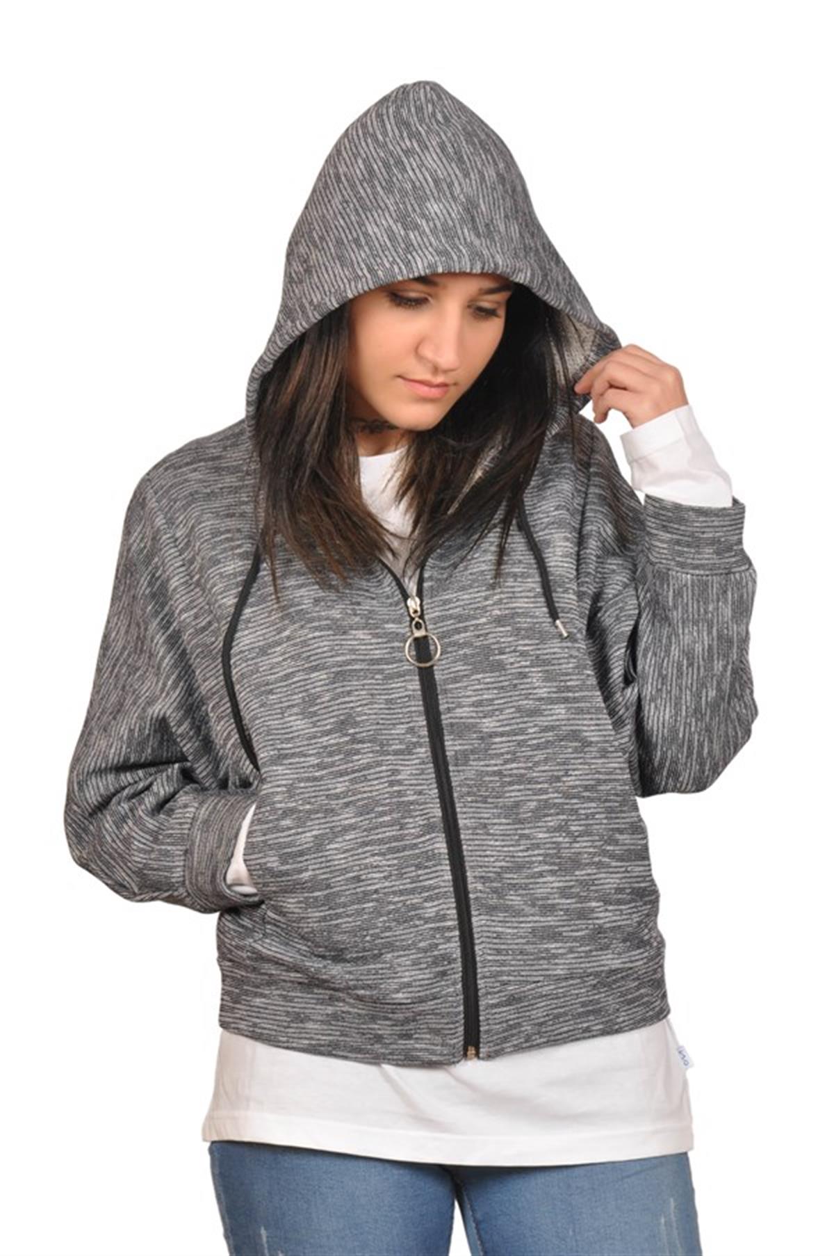 TheCatu Tasarim Kadin Kapüşonlu Sweatshirt
