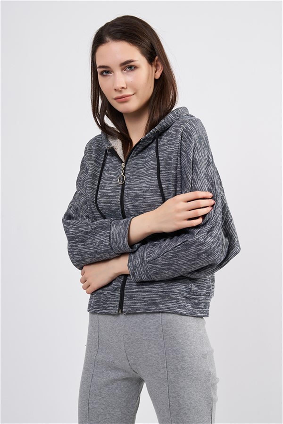 TheCatu Tasarim Kadin Kapüşonlu Sweatshirt