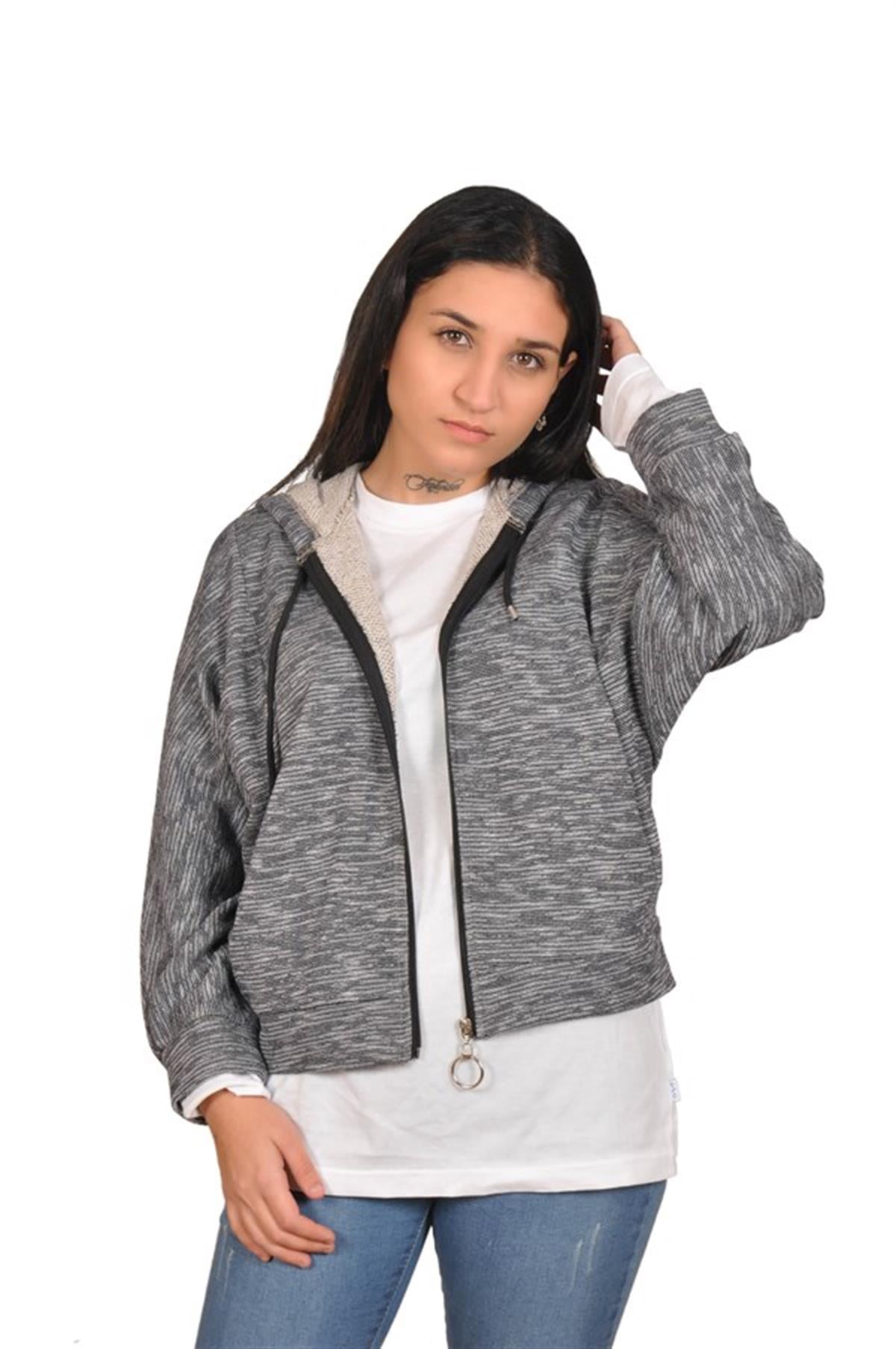 TheCatu Tasarim Kadin Kapüşonlu Sweatshirt