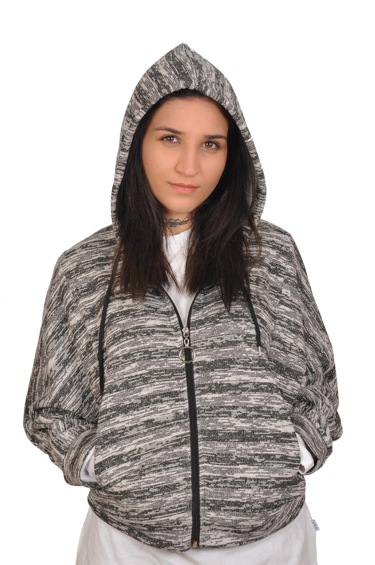 TheCatu Tasarim Kadin Kapüşonlu Sweatshirt