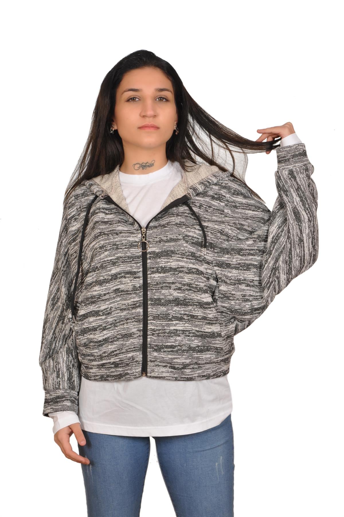 TheCatu Tasarim Kadin Kapüşonlu Sweatshirt