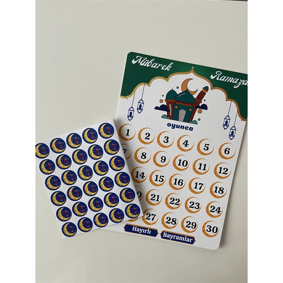 Etiketli Ramazan takvimi