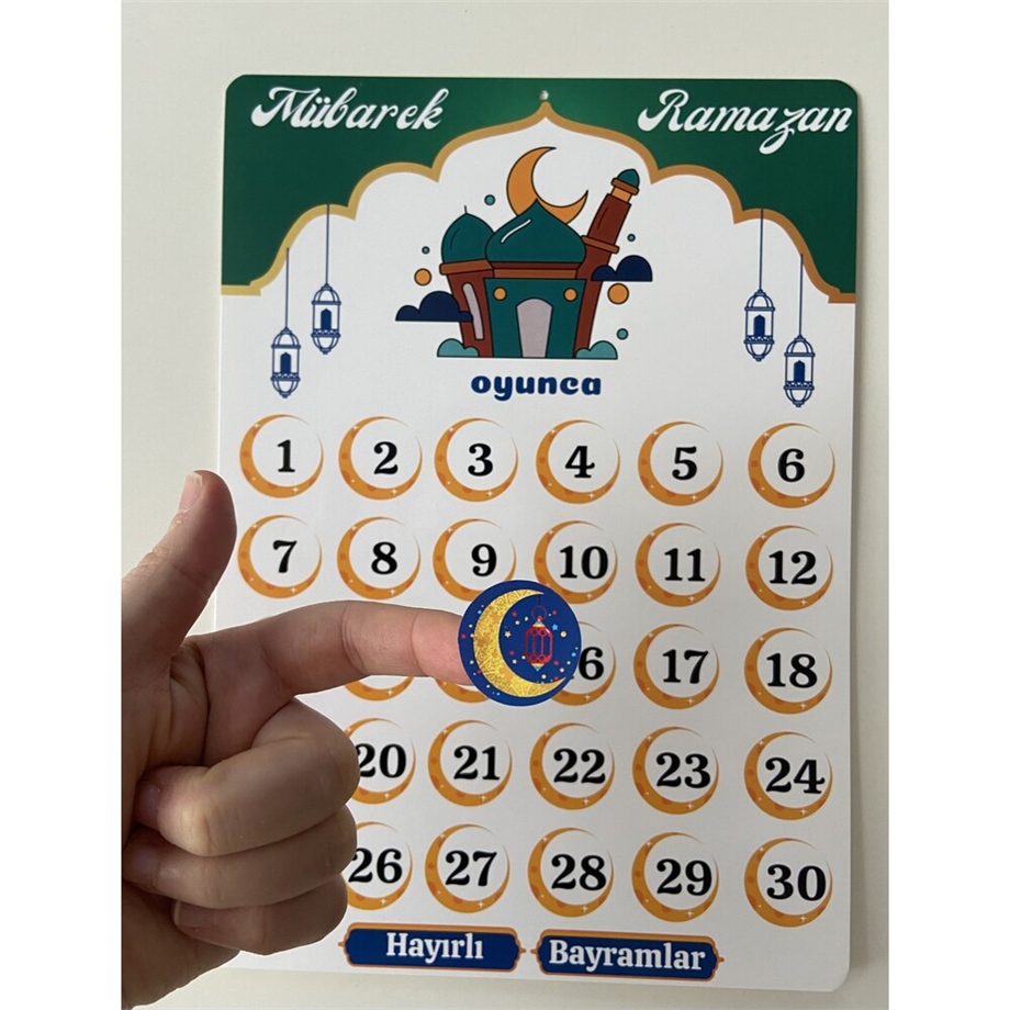Etiketli Ramazan takvimi