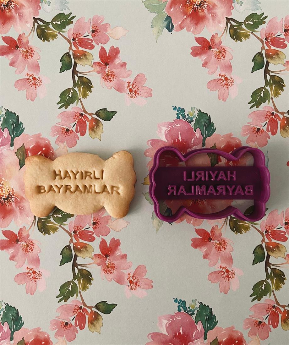 Hayırlı bayramlar kurabiye kalıbı