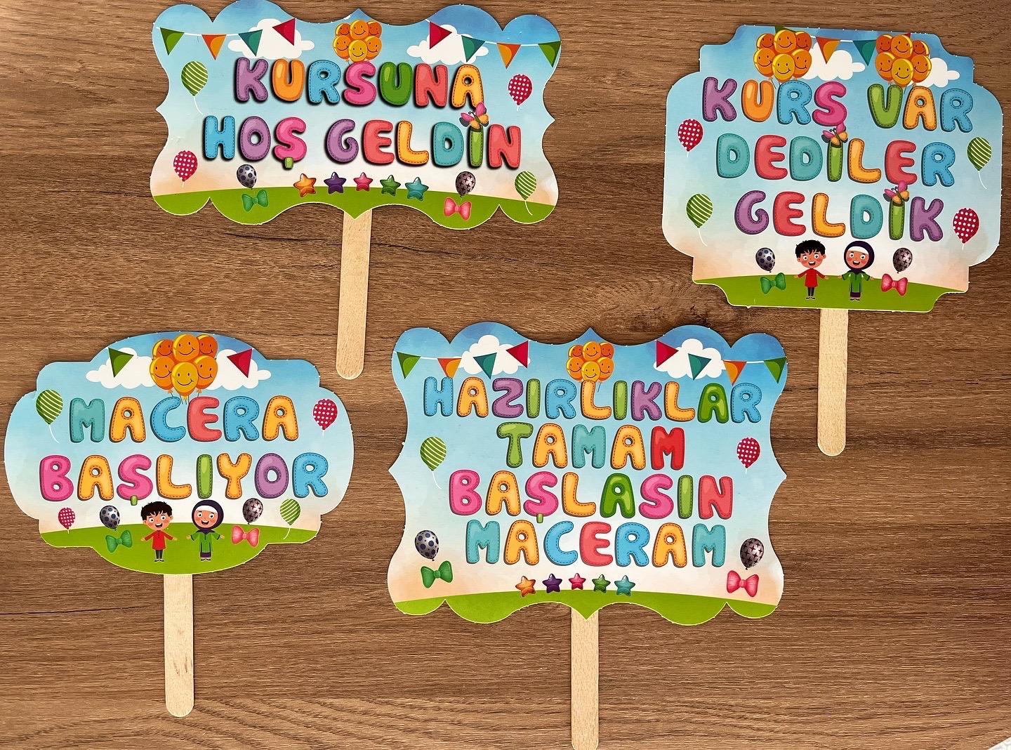 Kursuna hoşgeldin 4'lü Pankart Seti