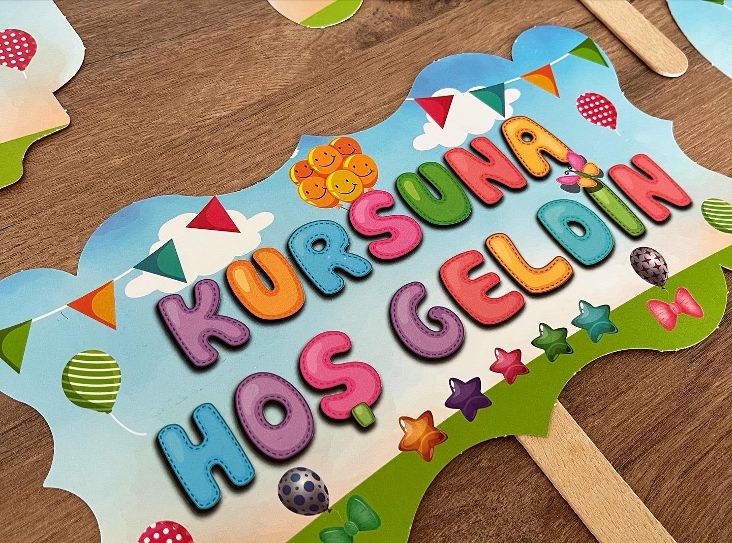 Kursuna hoşgeldin 4'lü Pankart Seti