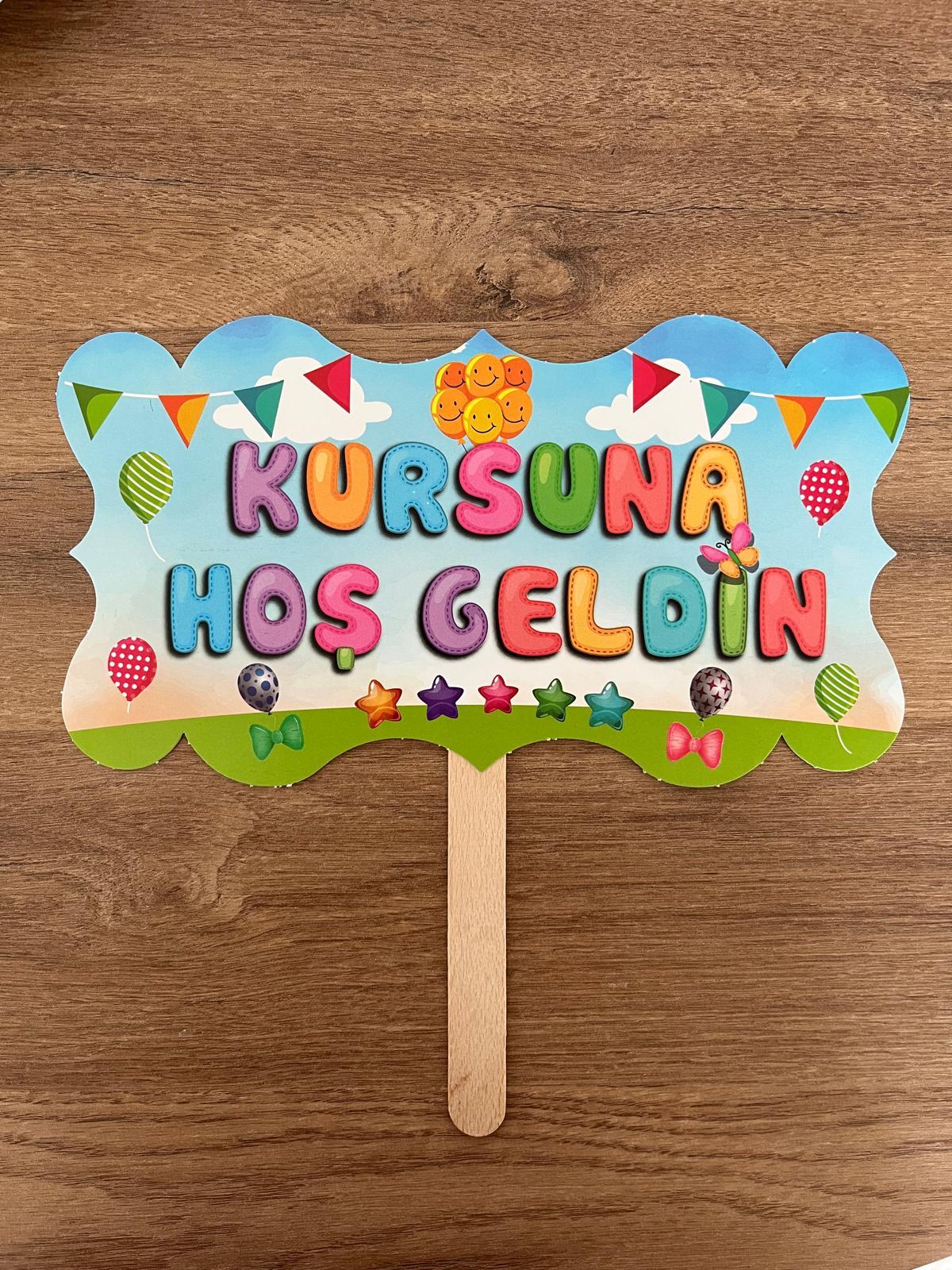 Kursuna hoşgeldin 4'lü Pankart Seti