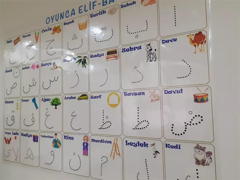 Şeffaf Elifba çizim panosu