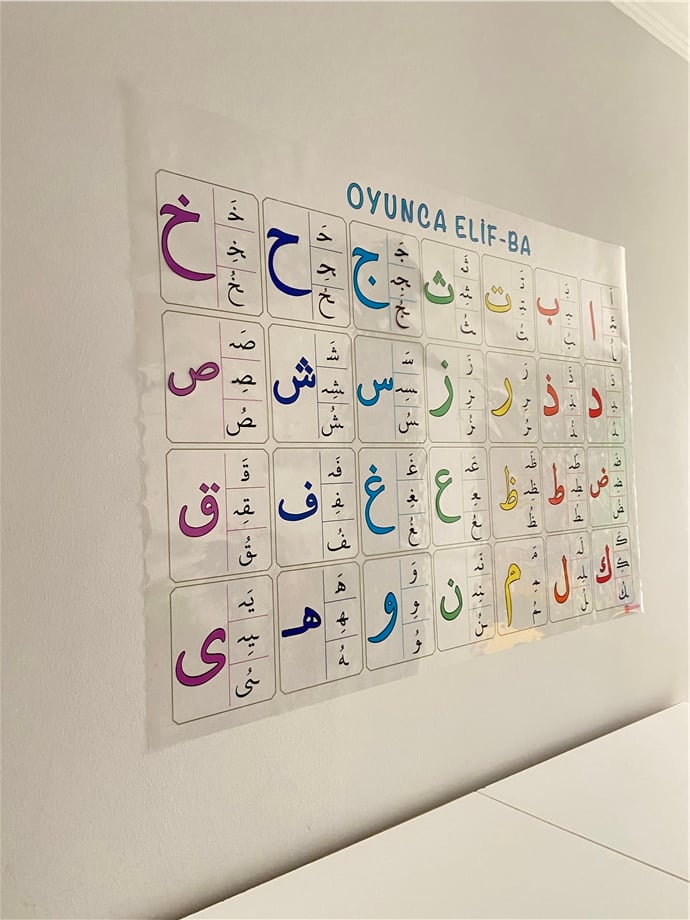 Şeffaf Elifba harekeli pano