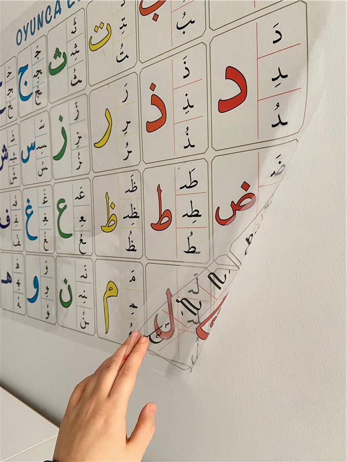 Şeffaf Elifba harekeli pano