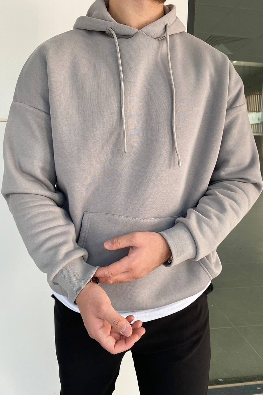 ANTRASİT OVERSIZE KALIP BASIC SWEATSHİRT