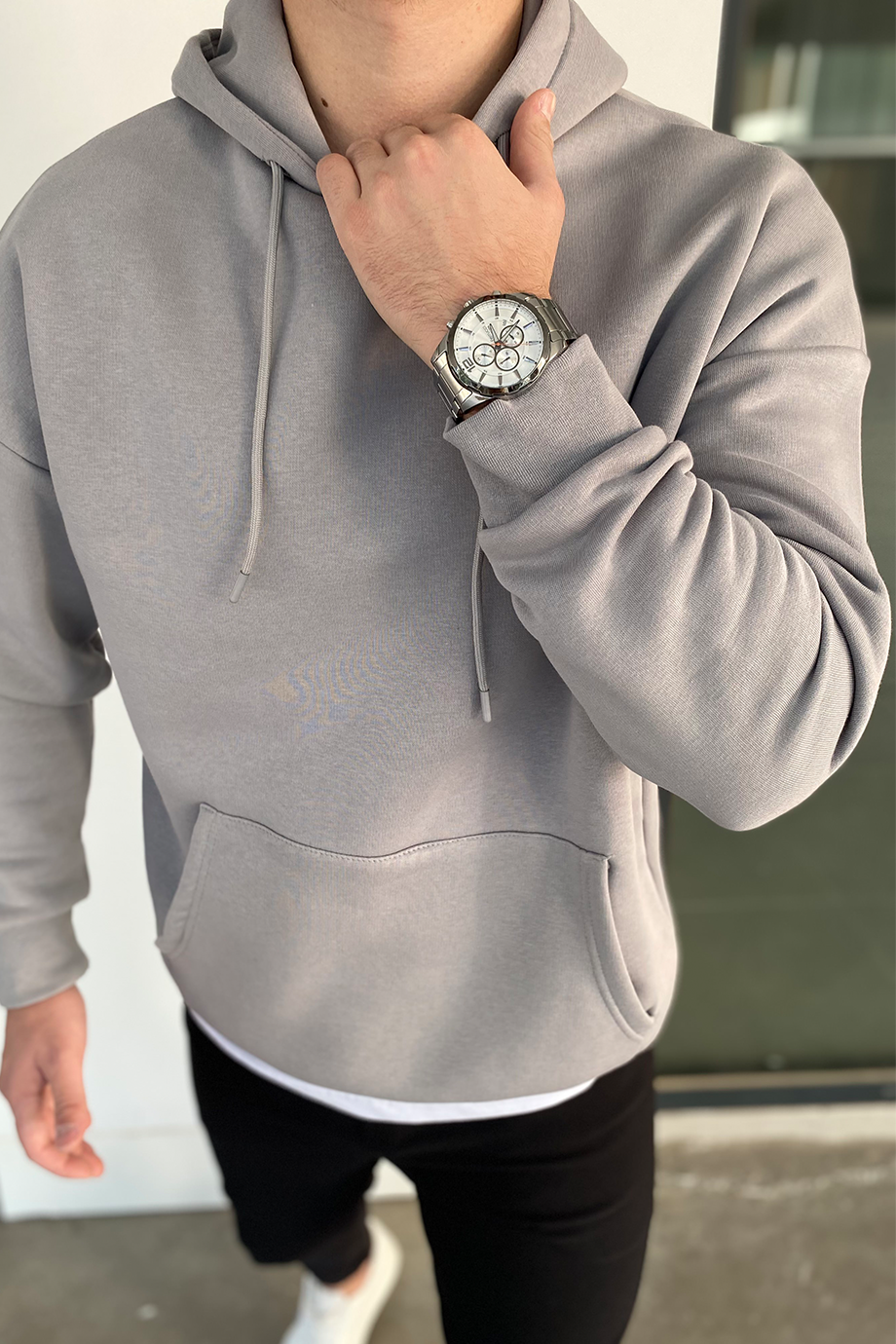 ANTRASİT OVERSIZE KALIP BASIC SWEATSHİRT