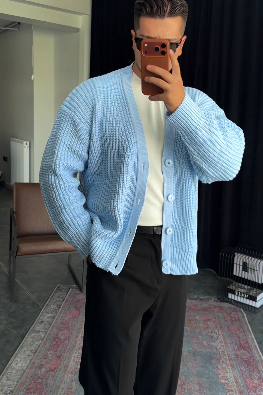 BEBE MAVİSİ PREMİUM SERİ ÖRGÜ HIRKA