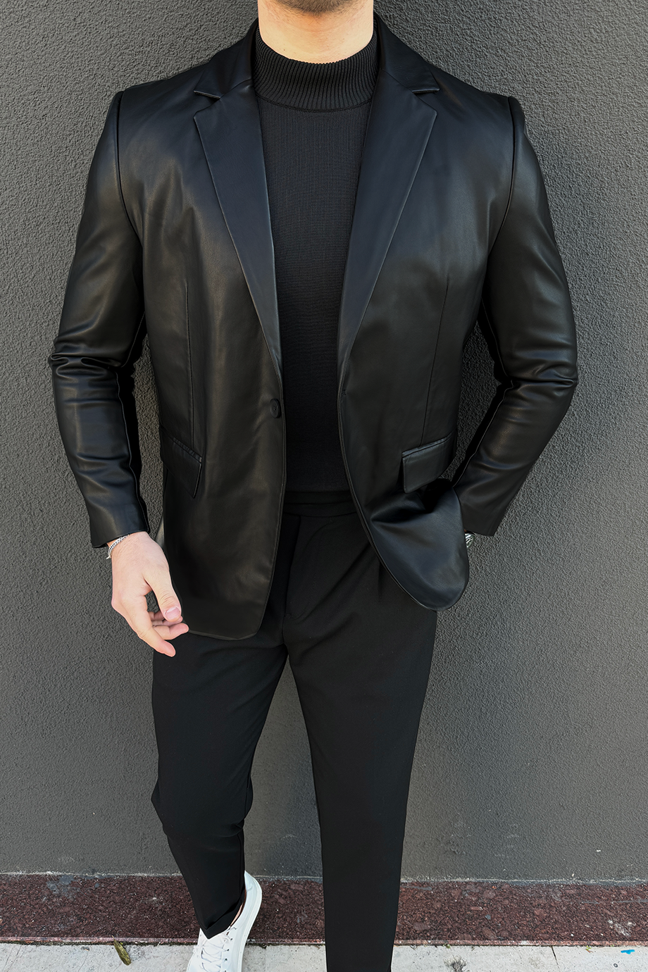 DERİ BLAZER CEKET