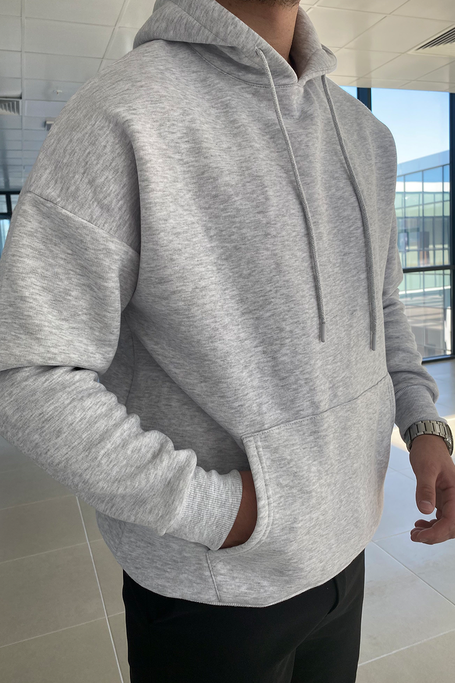 GRİ OVERSIZE BASİC SWEATSHİRT