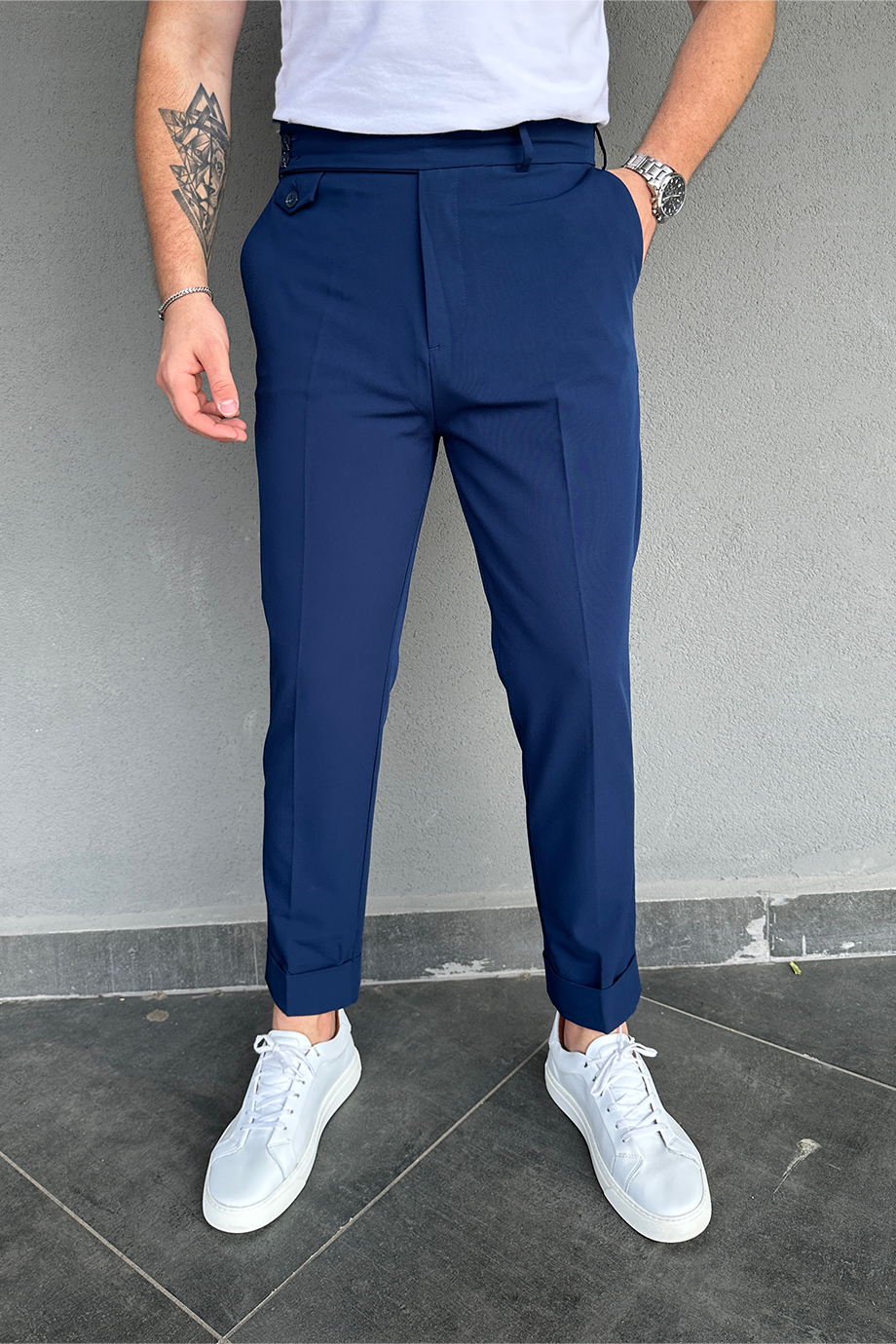 İTALYAN MODEL DOUBLE PAÇA PREMİUM LACİVERT PANTALON