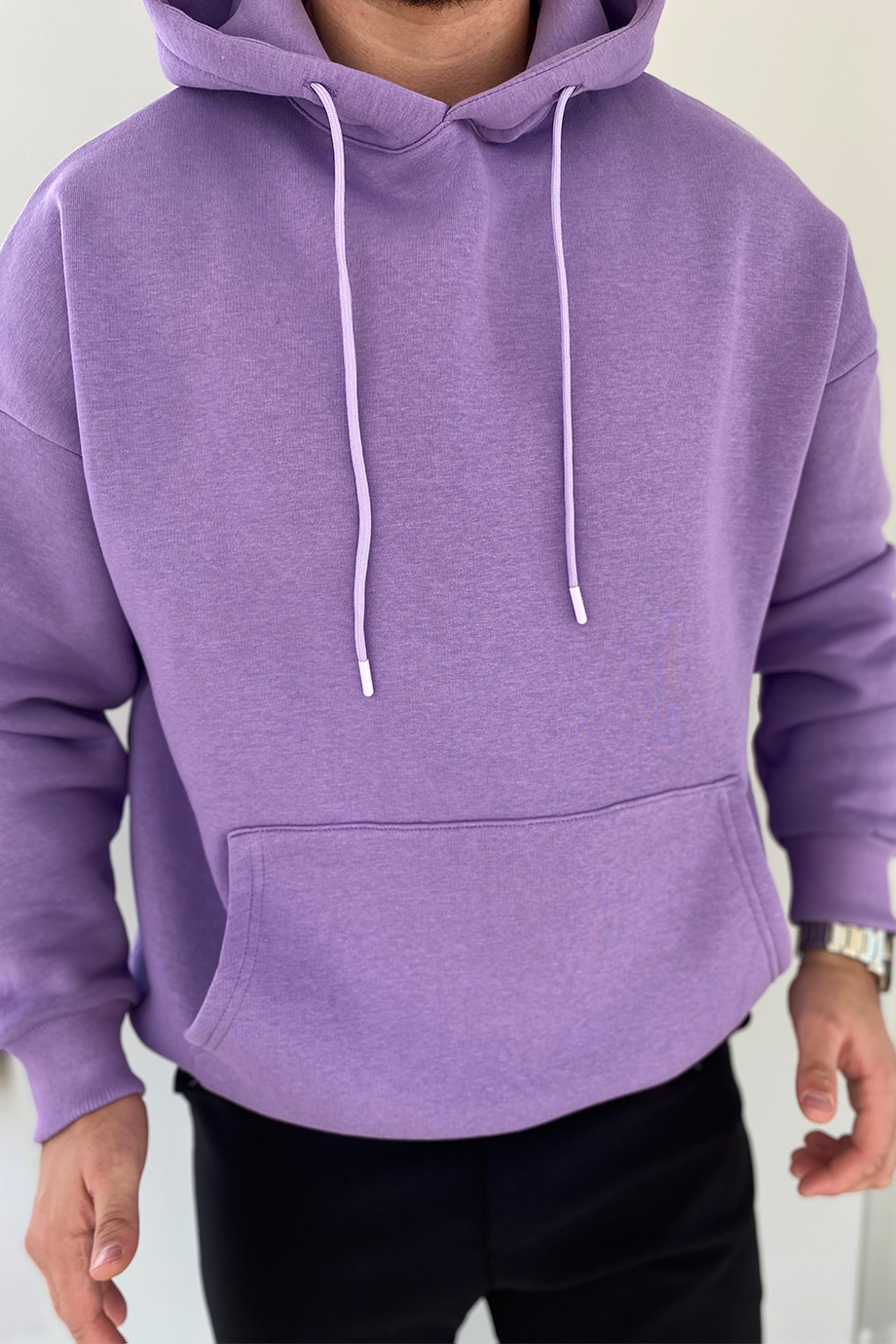 LİLA OVERSIZE BASIC SWEATSHİRT