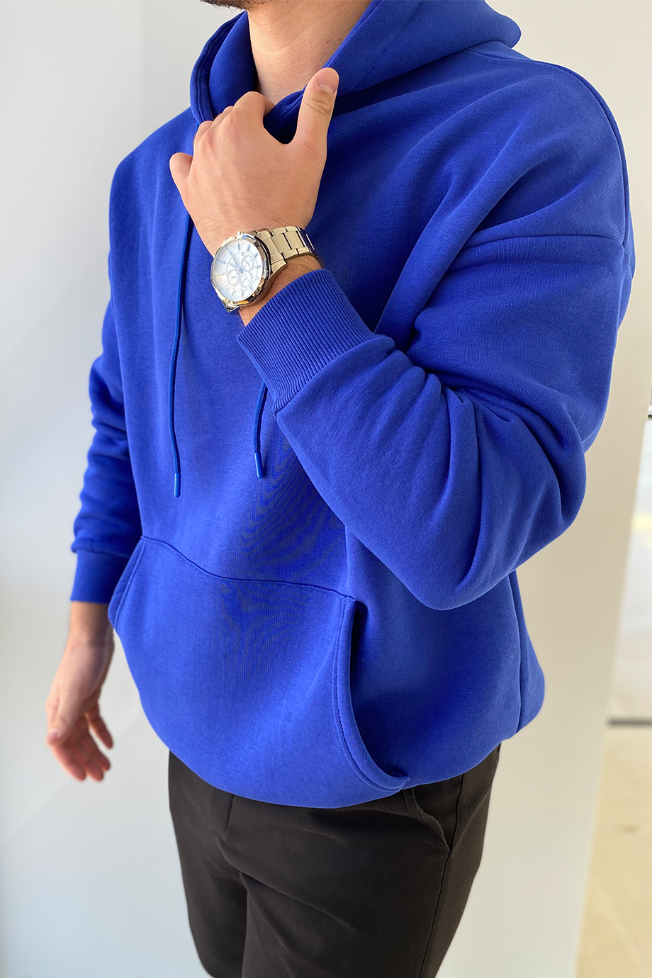 MAVİ OVERSIZE BASIC SWEATSHİRT