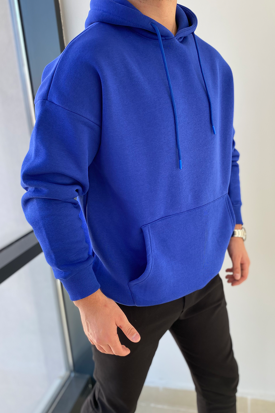 MAVİ OVERSIZE BASIC SWEATSHİRT