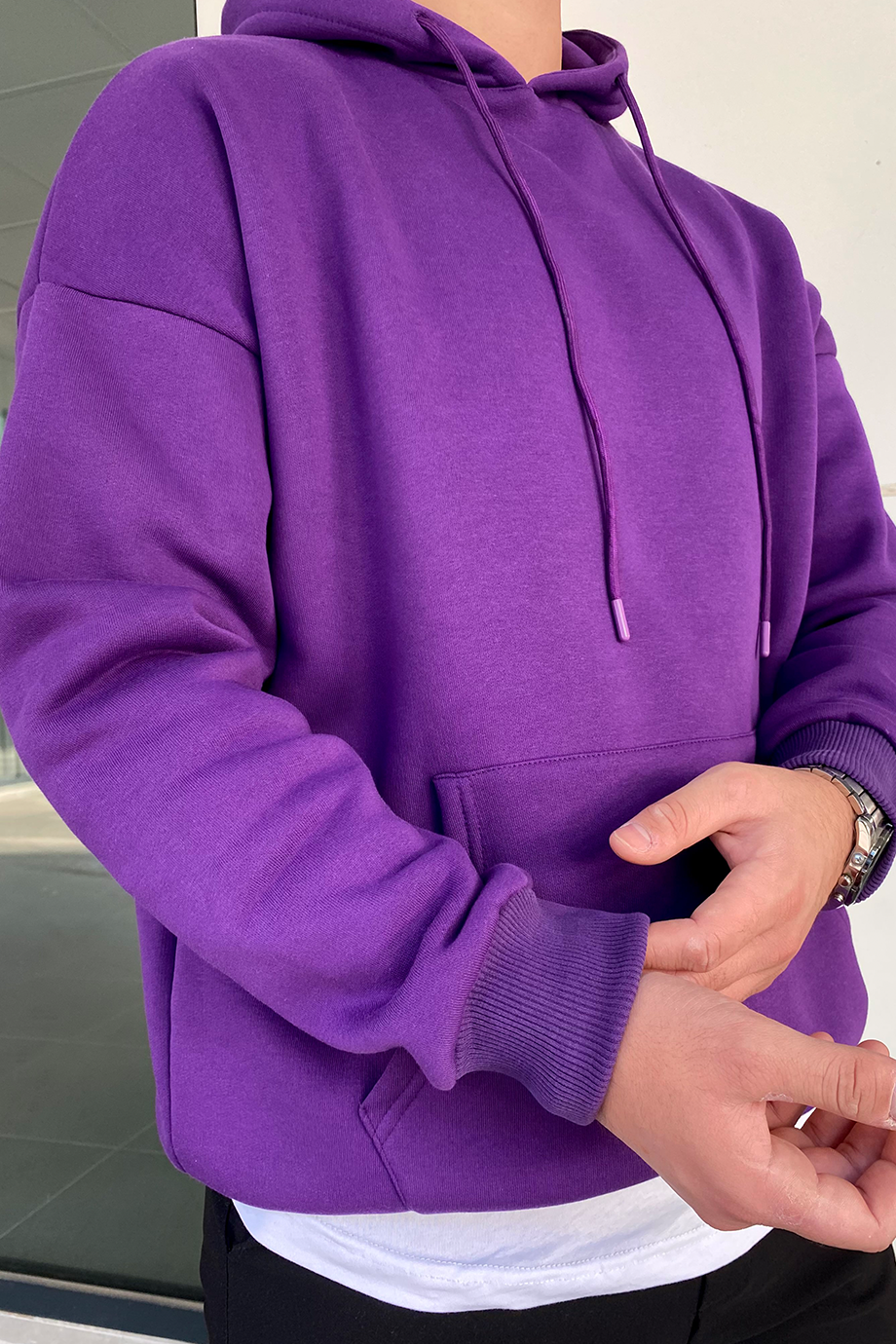 MOR OVERSIZE KALIP BASIC SWEATSHİRT