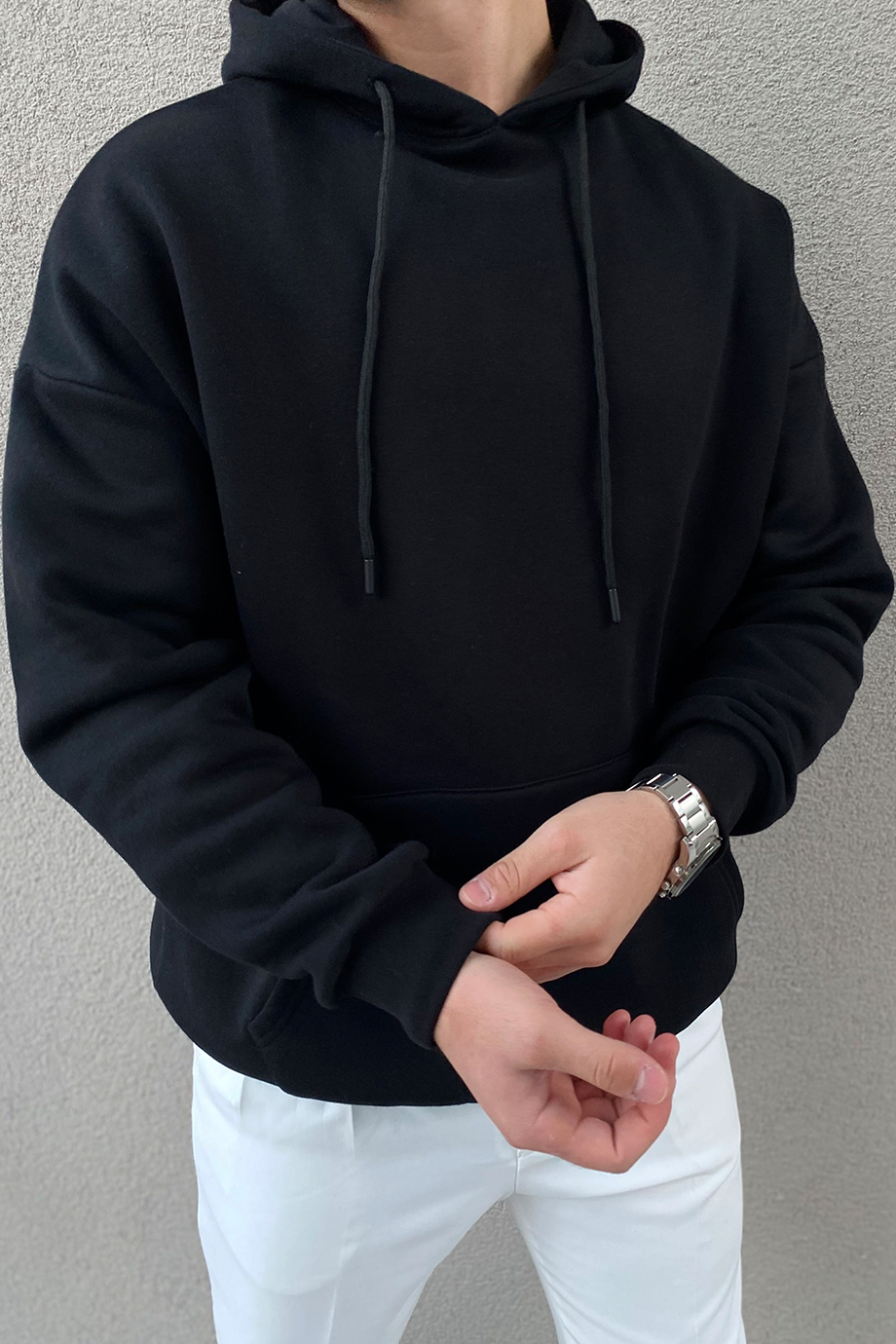 SİYAH OVERSIZE BASİC SWEATSHİRT