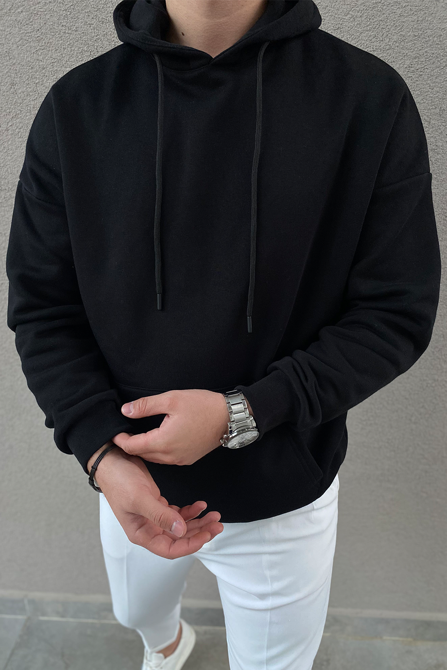 SİYAH OVERSIZE BASİC SWEATSHİRT