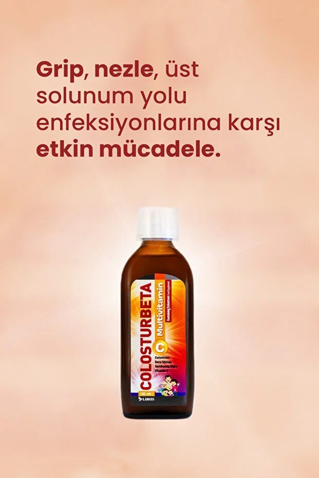 Lamos Colosturbeta Kolostrum, Multi Vitamin ve Multi Mineral İçeren Takviye Edici Gıda 150 ml