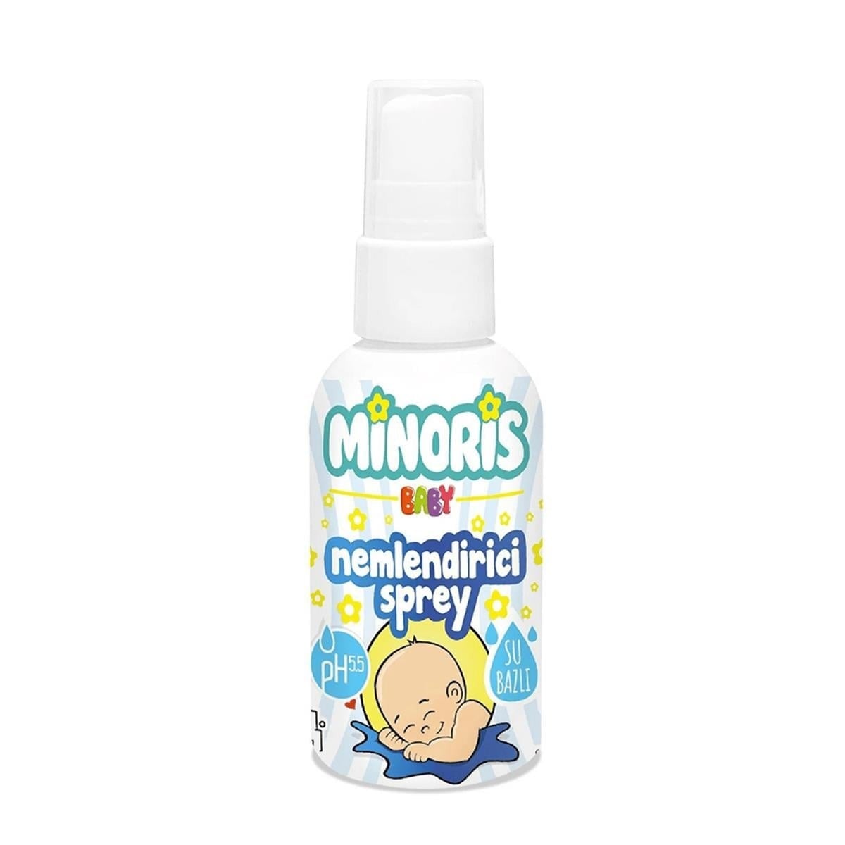 Minoris Baby 4'lü Paket Su Bazlı Nemlendirici ve Baby Pişik Önleyici Sprey, Vücut Koruyucu Sprey, Organik Bebek Güneş Kremi 50 SPF, Nemlendirici 
