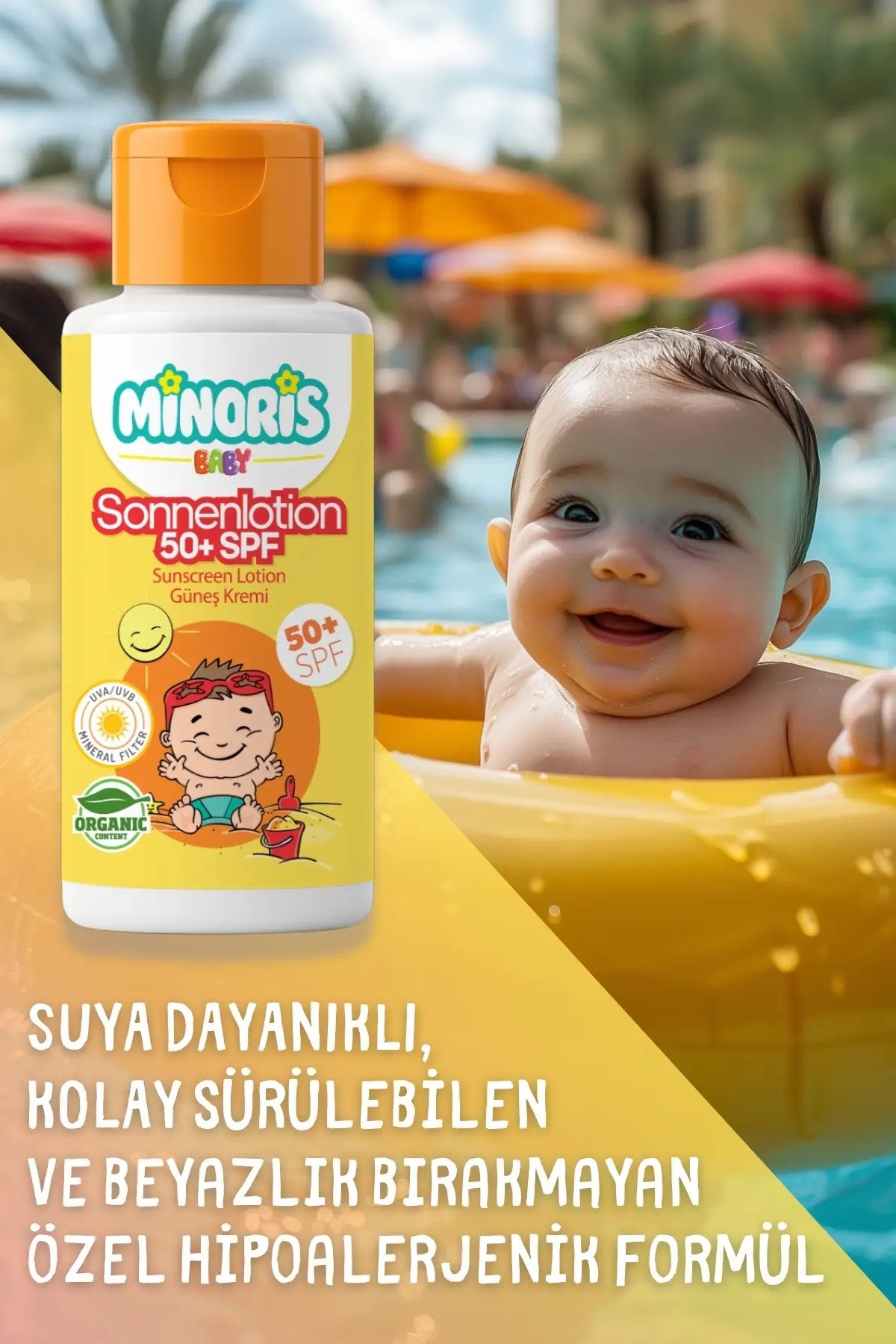 MİNORİS BABY 50 FAKTÖR GÜNEŞ KREMİ 