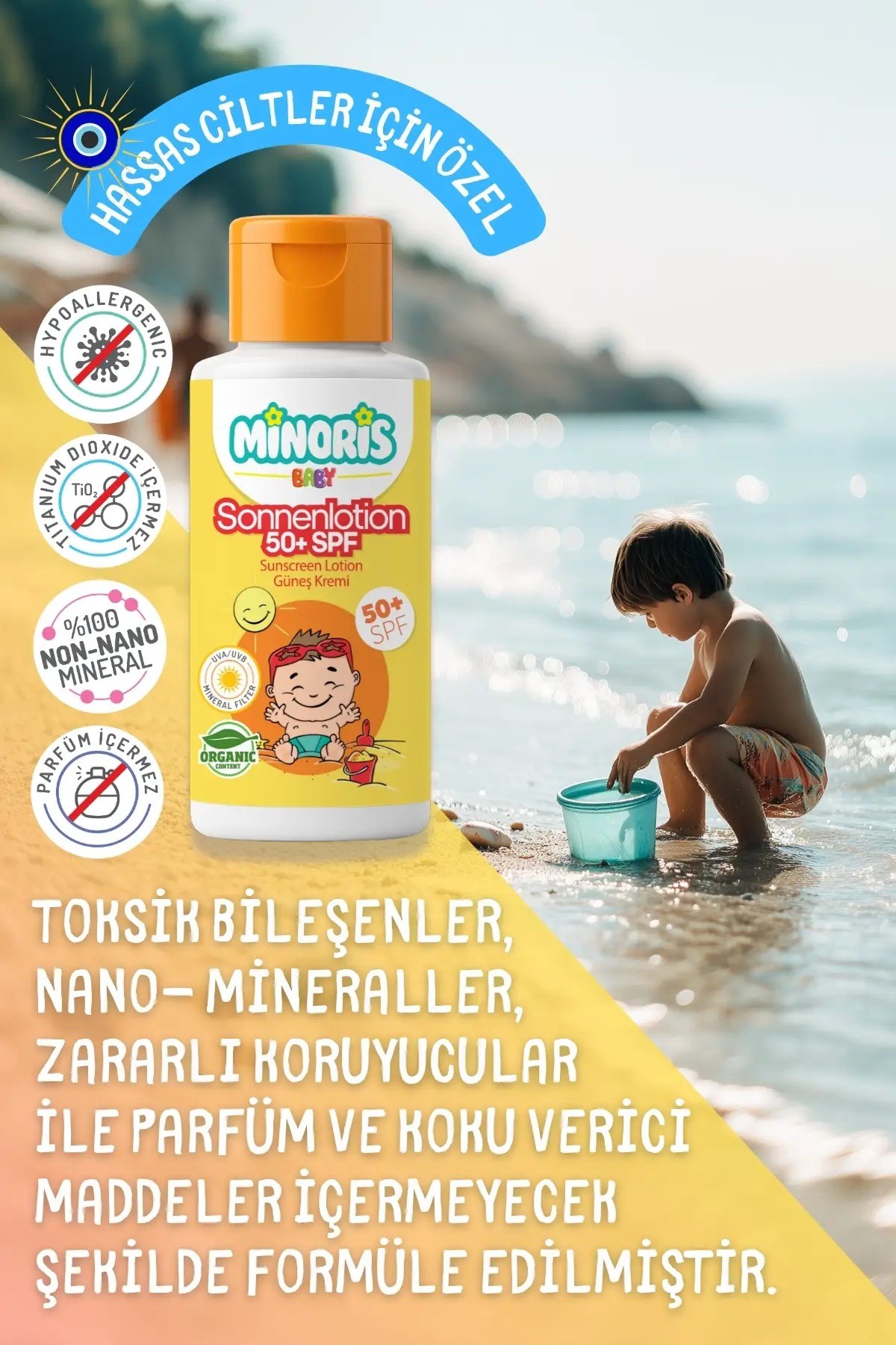 MİNORİS BABY 50 FAKTÖR GÜNEŞ KREMİ 