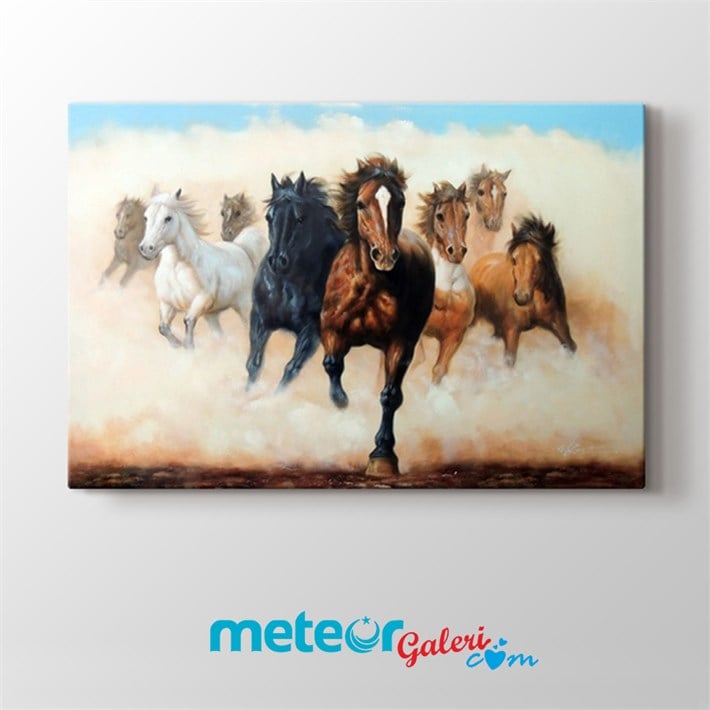 Atlı Tek Parça Kanvas Tablo